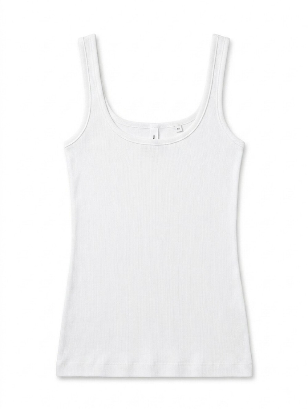 āKOTN White Egyptian Cotton Scoop Neck Ribbed Tank Top Layering Basic